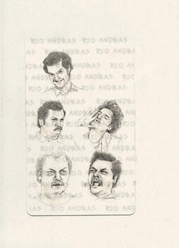 graphite, parks &amp; recreation one inch portraits