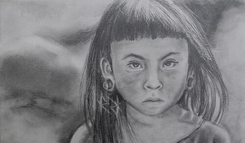 graphite and charcoal, apocalypto